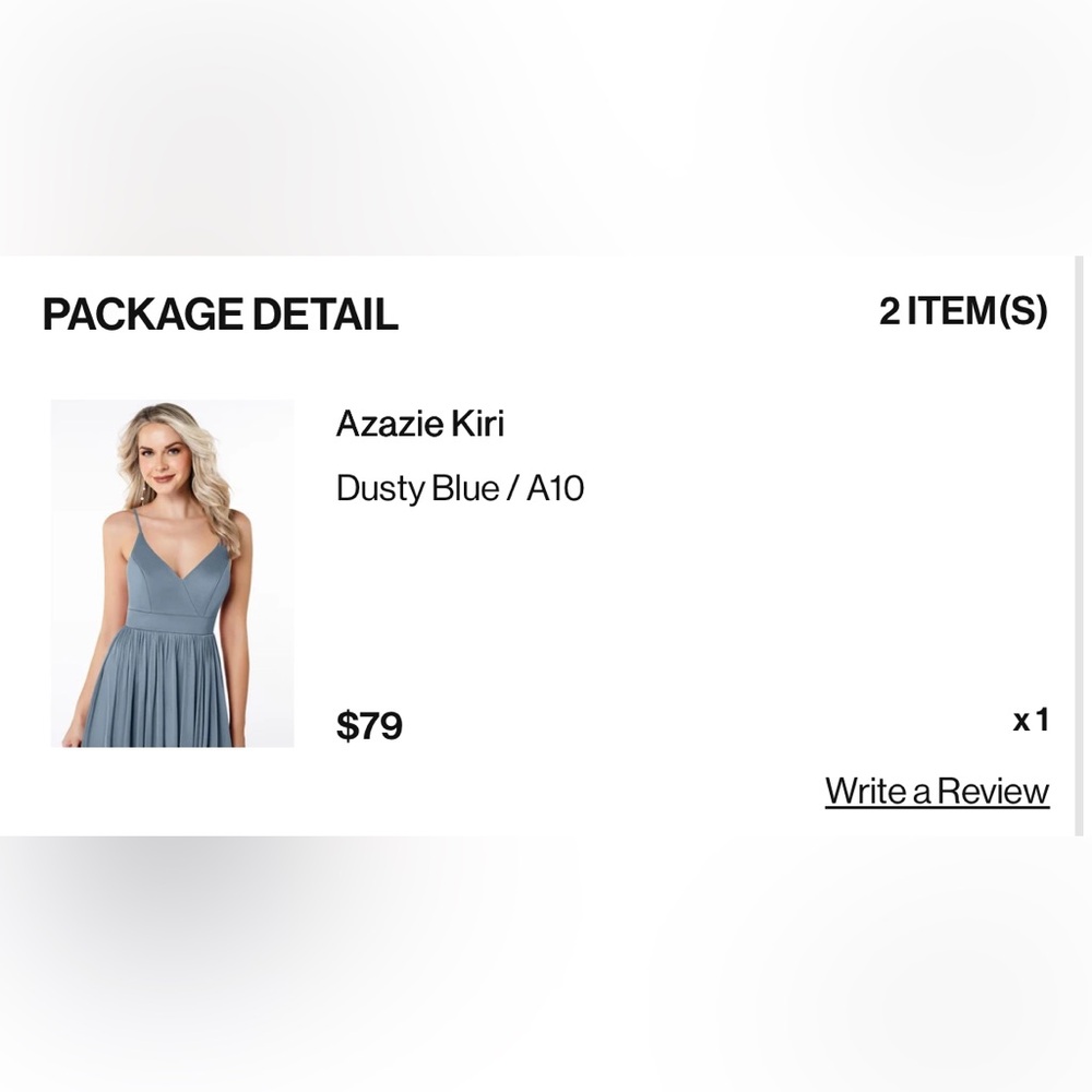 Azazie Kiri Gown in Dusty Blue